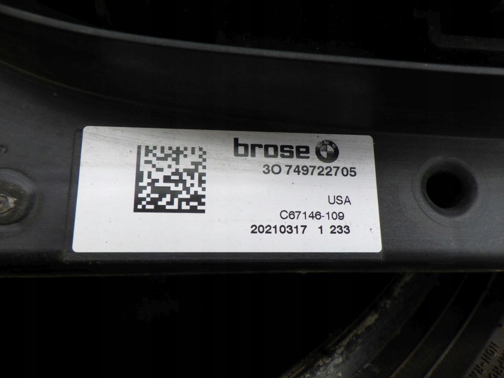 BMW X3 G01 X4 G02 support panel for radiators blinds air line grill