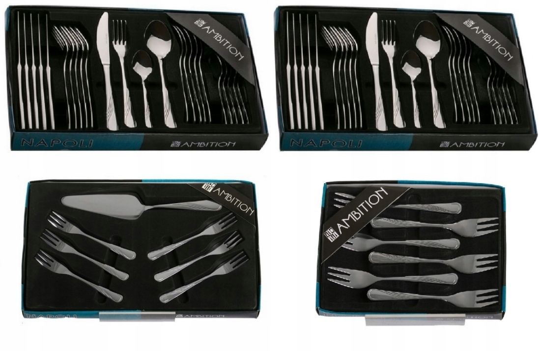 

Ambition 61 Sztućce Napoli 48 Widelczyki 12 Osób