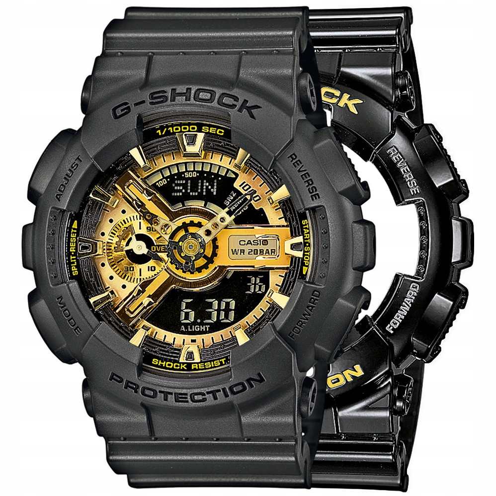 Set G-shock GA-110GB-1AER Šedo-černý