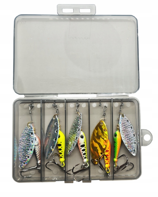 Błystka obrotowa Zestaw Błystek Obrotowych Rybka 5 sztuk 8cm 9g spinning