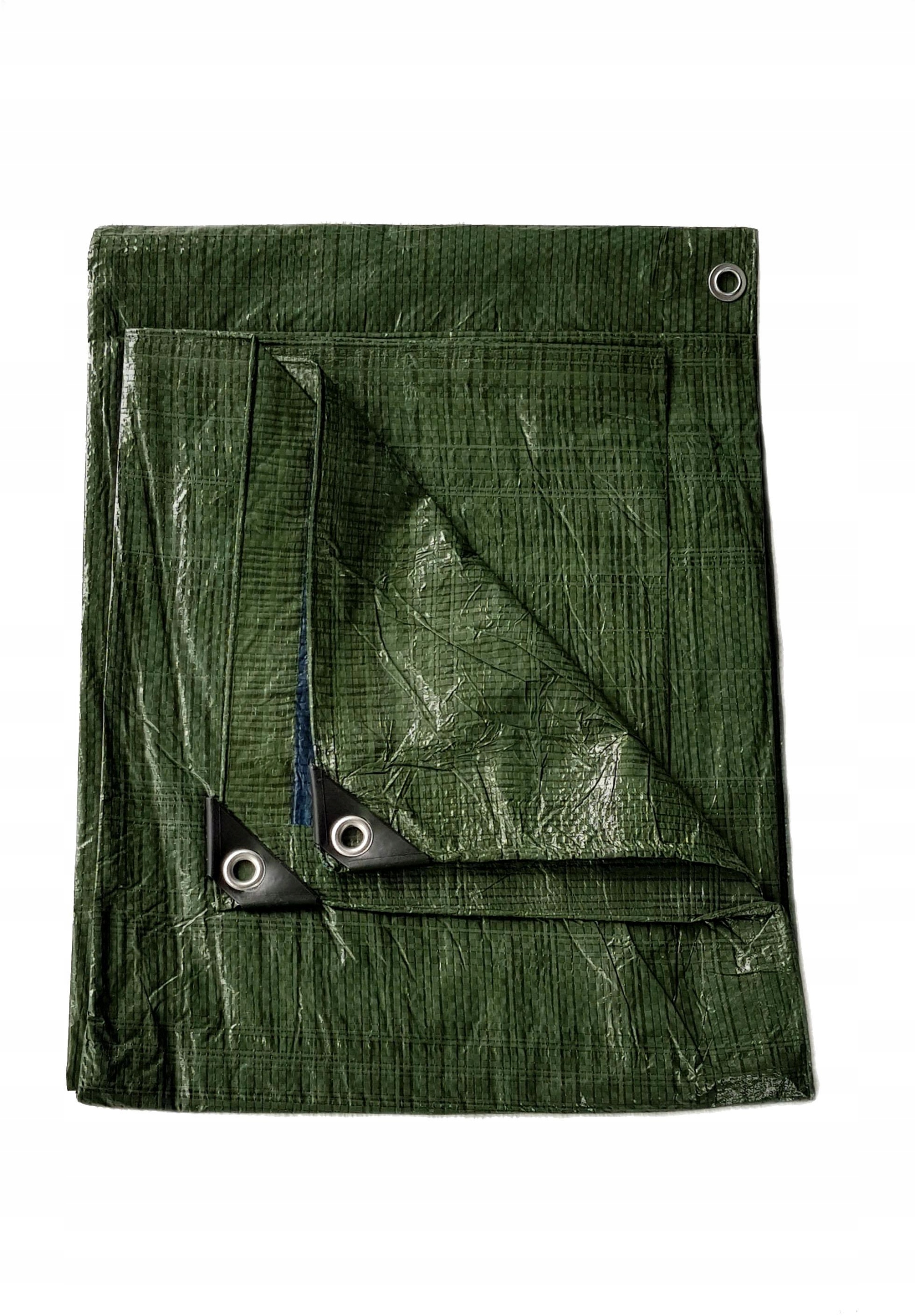 Зеленый брезент 4x5 м, листовое покрытие 65 г / м2