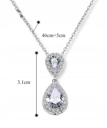 EKSKLUZYWNY NASZYJNIK, DIAMENTOWE CYRKONIE, PIĘKNY Kod producenta NSA0003