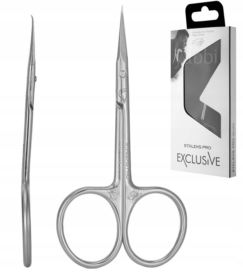 Staleks Nůžky na kůžičku Manikúra Exclusive SX-21/2m s háčkem Magnolie