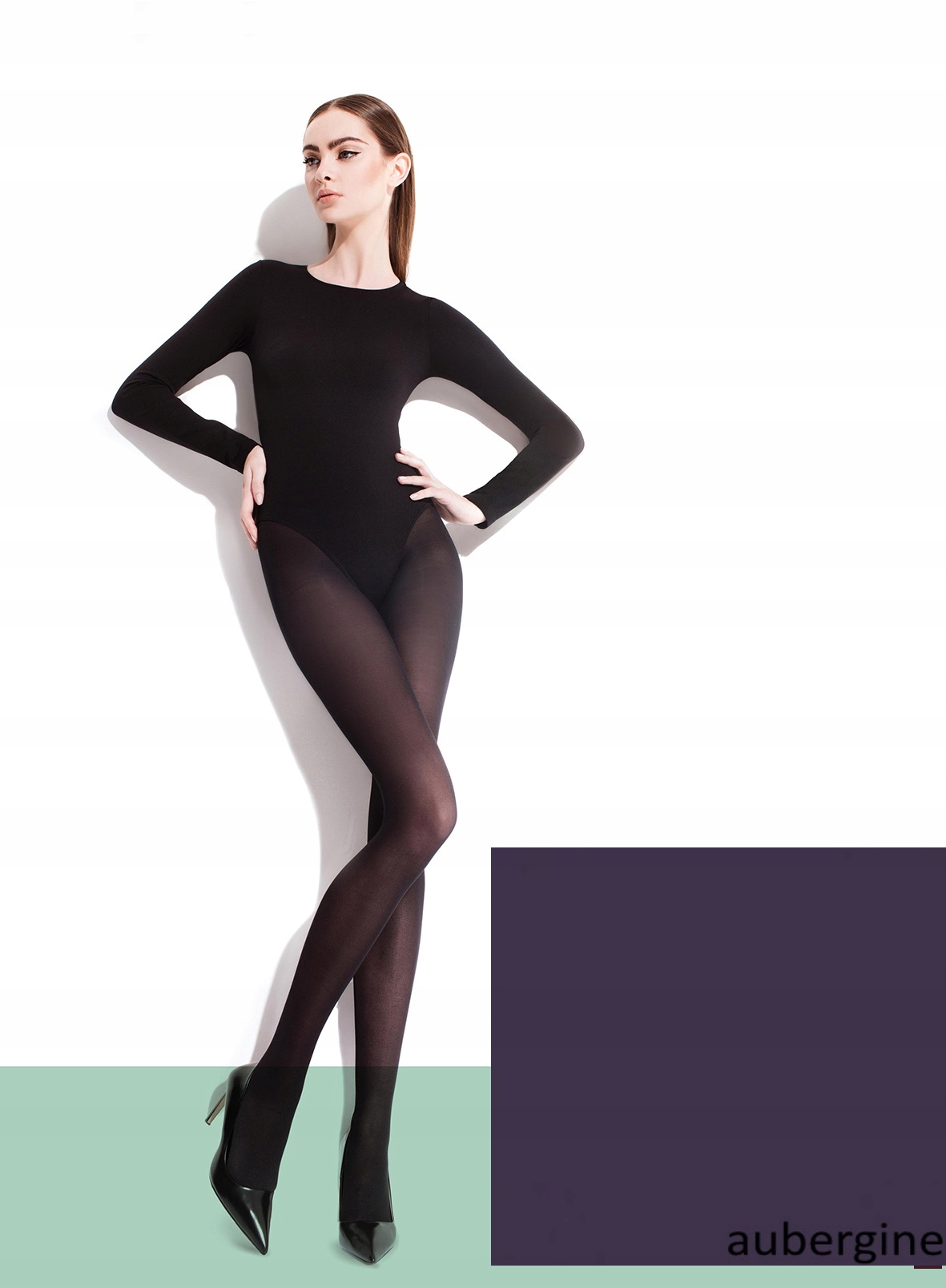 

Rajstopy r 5 micro Paula 40 den Fiore Aubergine
