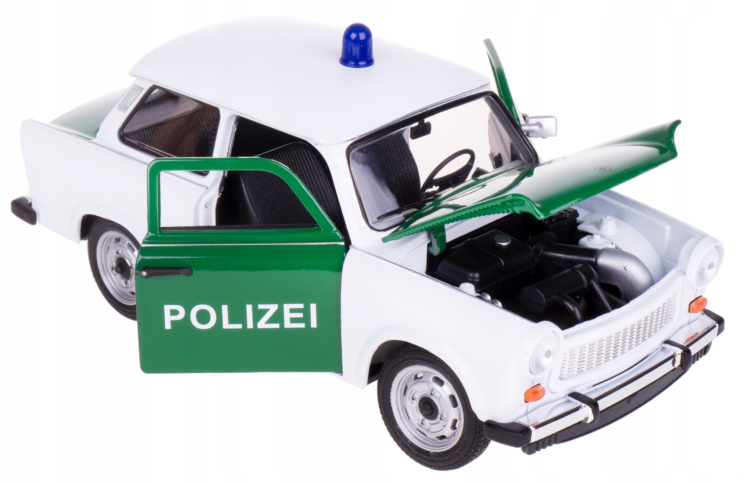 Trabant 601 Policie Model Kovový Welly 1:24 Bílý