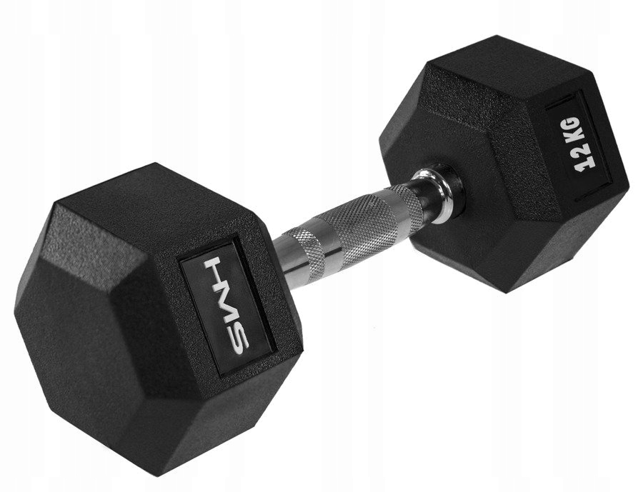 Závaží Gumová činka pro cvičení Fitness Hex Pro 12 kg Hms