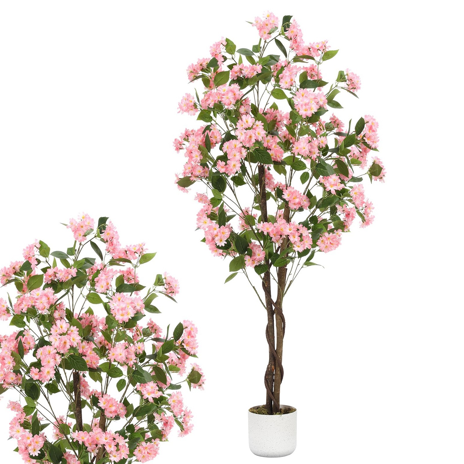 Umělý strom osmanthus 150 cm, růžový – umělá rostlina pro dekoraci interiéru