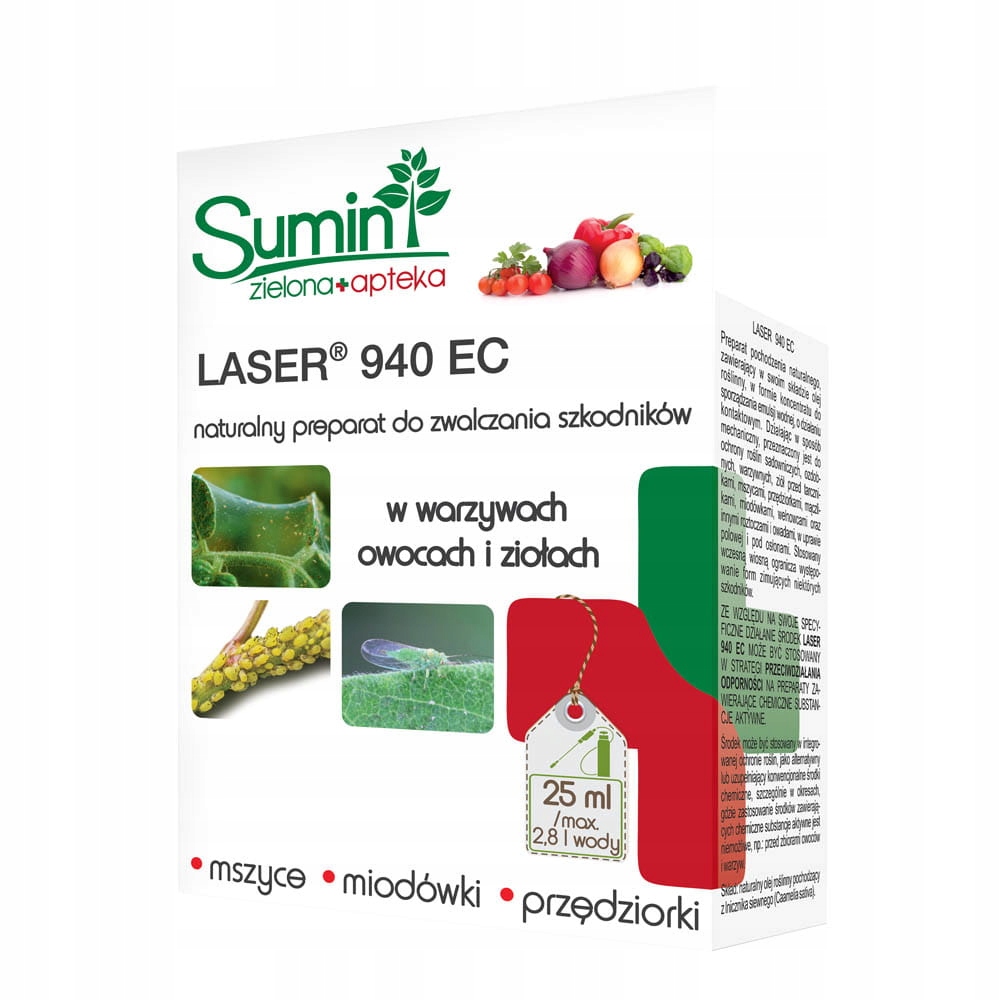 

Laser mszyce przędziorki tarczniki Natura 25ml