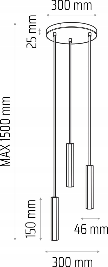 Madera Hexa previs 3 pl (stropné svietidlo) biela