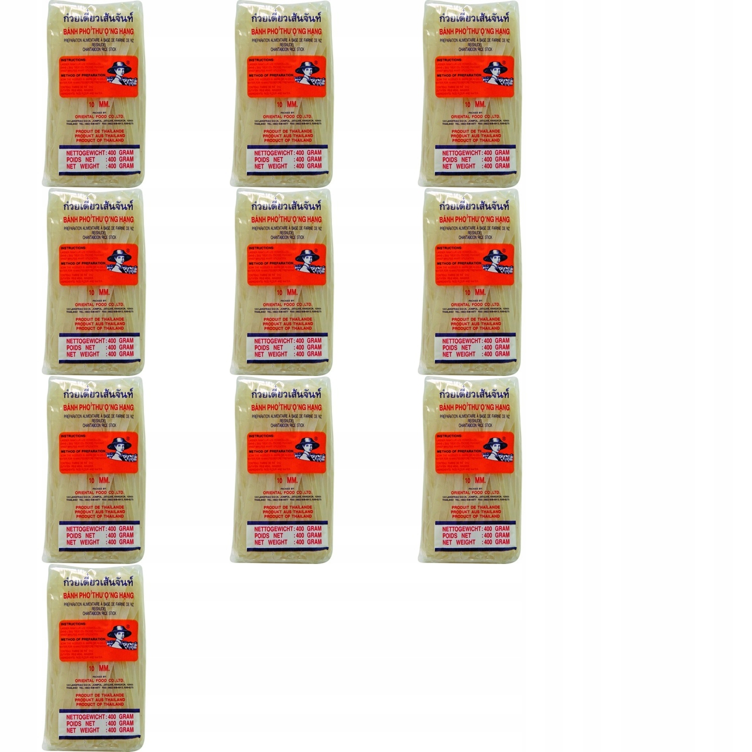 10x 400g Farmer Makaron ryżowy 10 mm Karton
