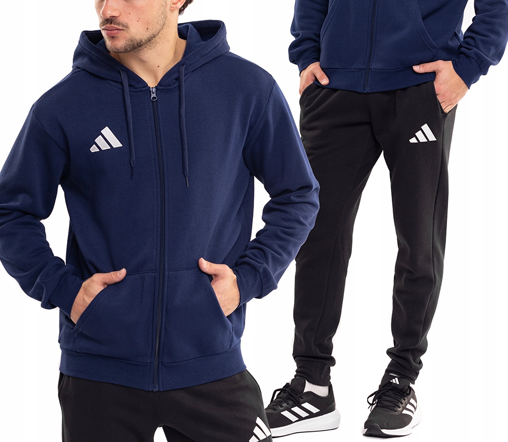 Teplákovka Pánský komplet adidas Entrada 26 Sportovní Mikina Kalhoty Kapuce vel M