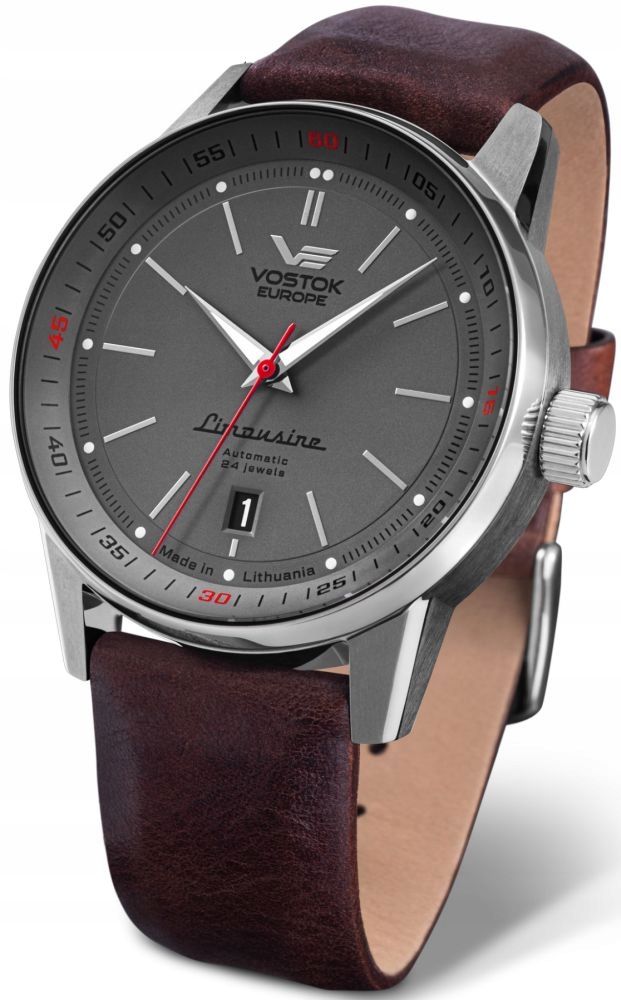 Pánské Hodinky Vostok Europe NH35A-560A688 Casual S Šedým Ciferníkem Na Opasku