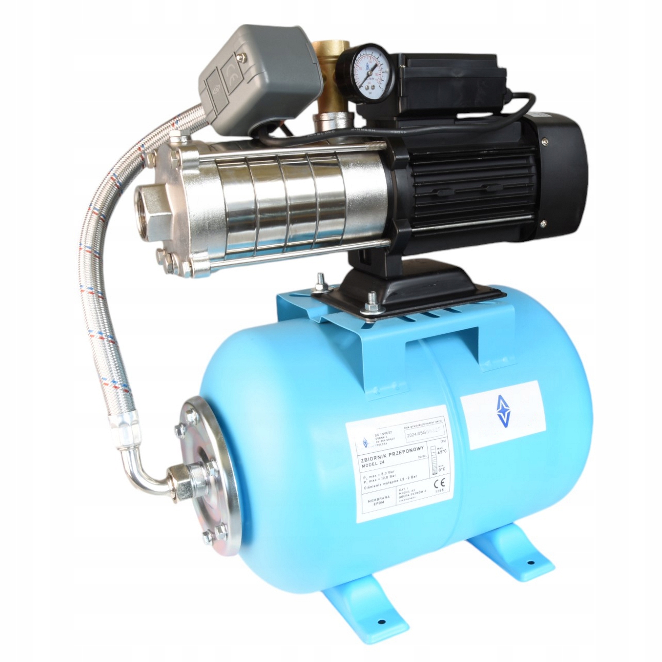 Hydrofor 24 L Na Vodu Hydroforová Pumpa Alpinox Pro 1500 Inox Sada
