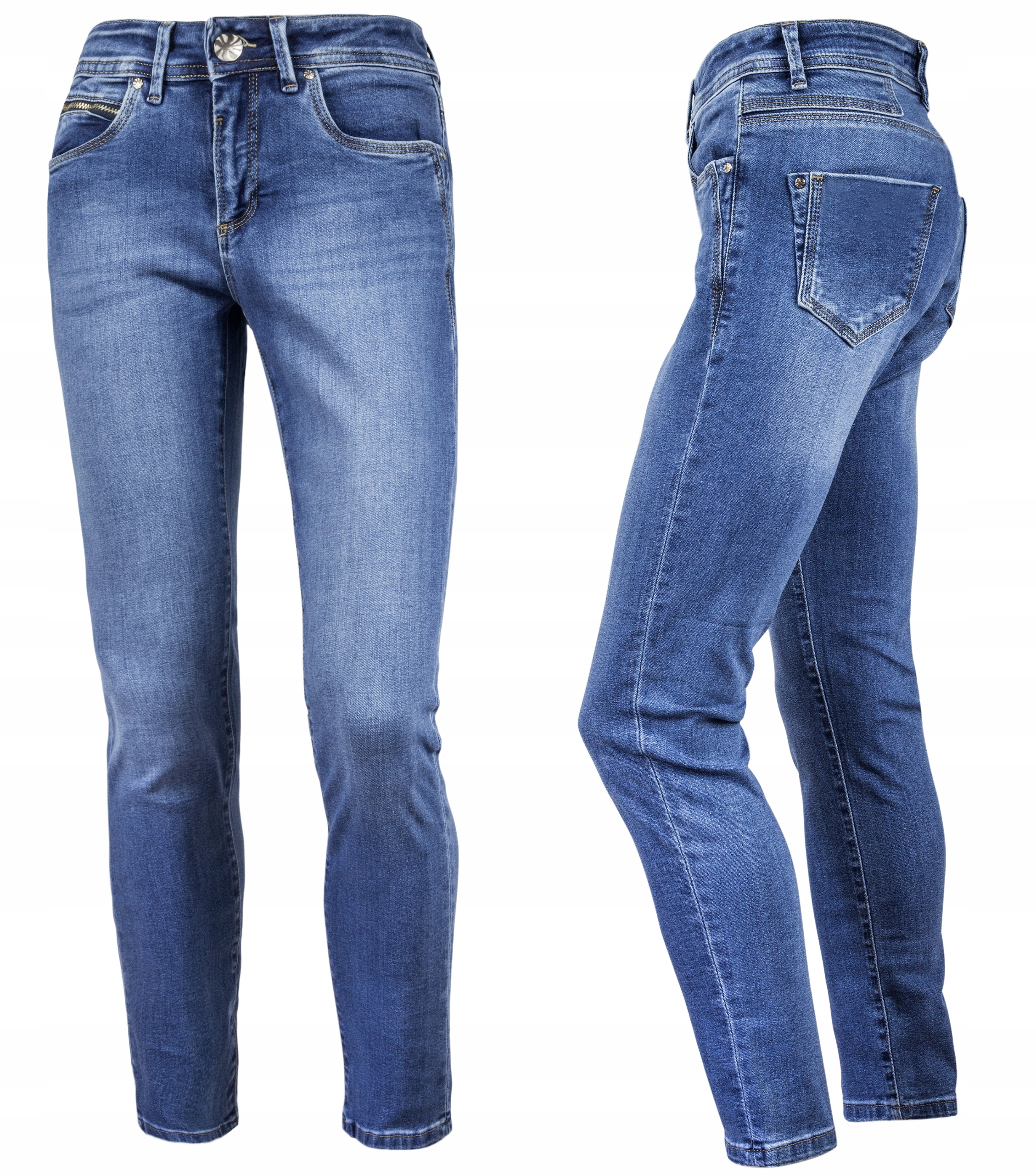 

Spodnie Damskie Jeans Jasne Rurki Klasyczne XXL