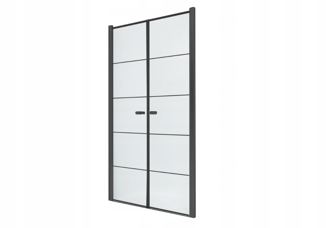 DRZWI PRYSZNICOWE SOLEO CZARNA KRATKA 100 CZARNY