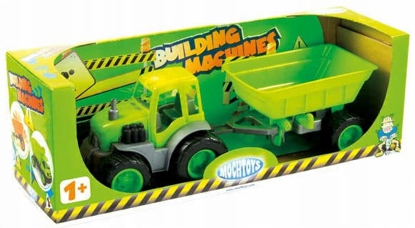 

Traktor Z Przyczepą gumowe koła Mochtoys Zielony