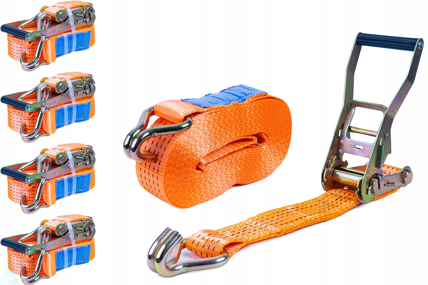 Transportní pásy zajišťující náklad 10M/50mm/5T upínací Komplet 4ks