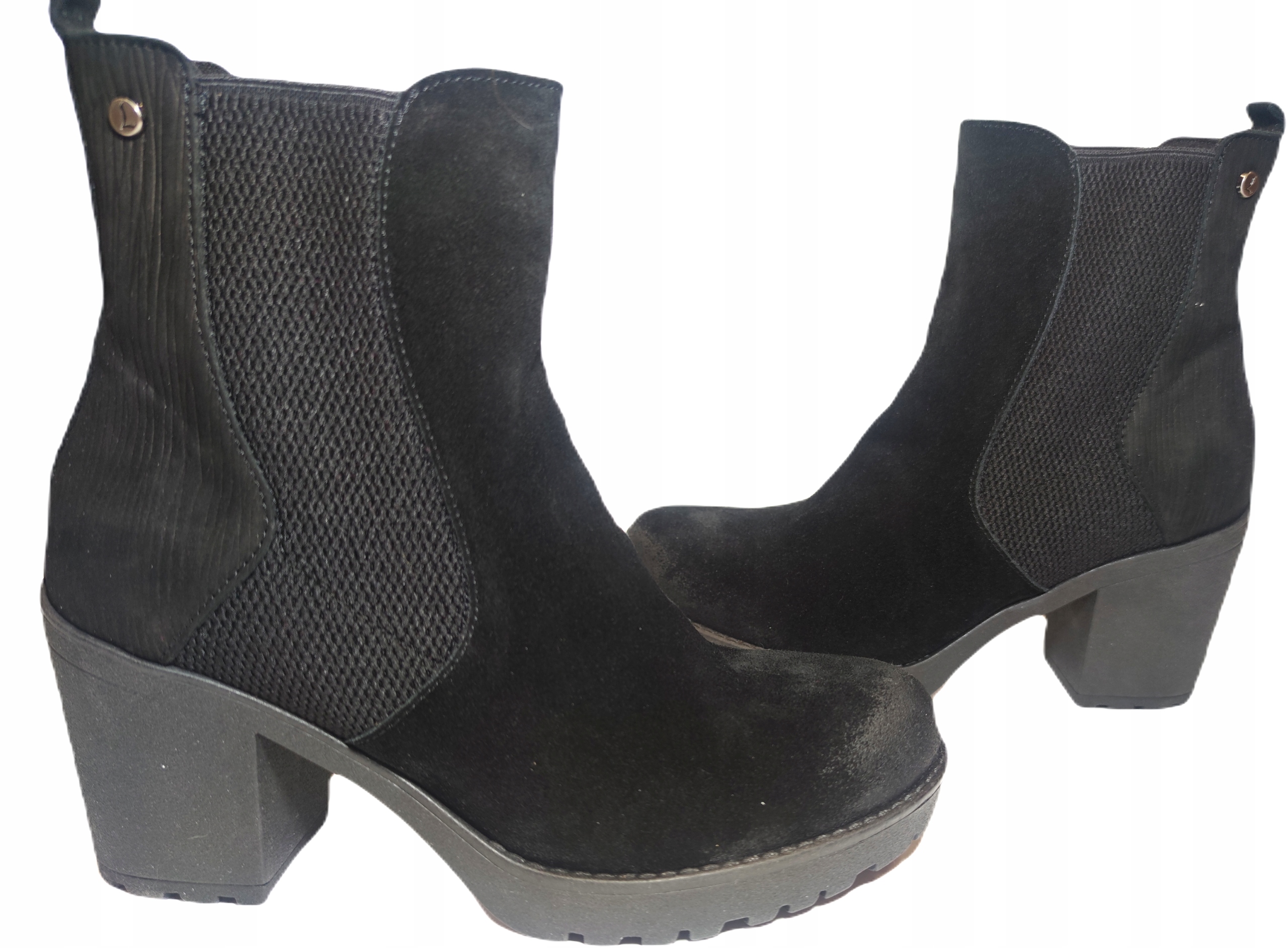 Módní kotníkové boty podpatek Štyblety Lemar 60039 černý r36