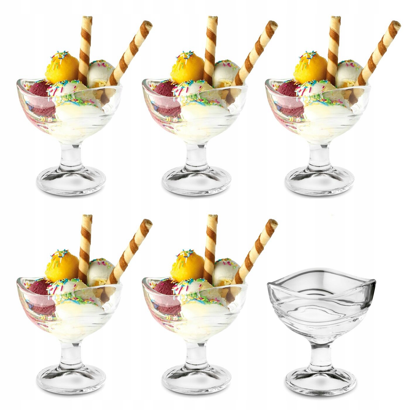 

Pucharki Do Deserów lodów Tadar szkło 6 szt 320ml