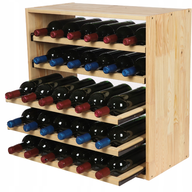 Stojan na víno skrinka na fľaše regál na víno 30 fliaš Vysúvacie Ležadlo