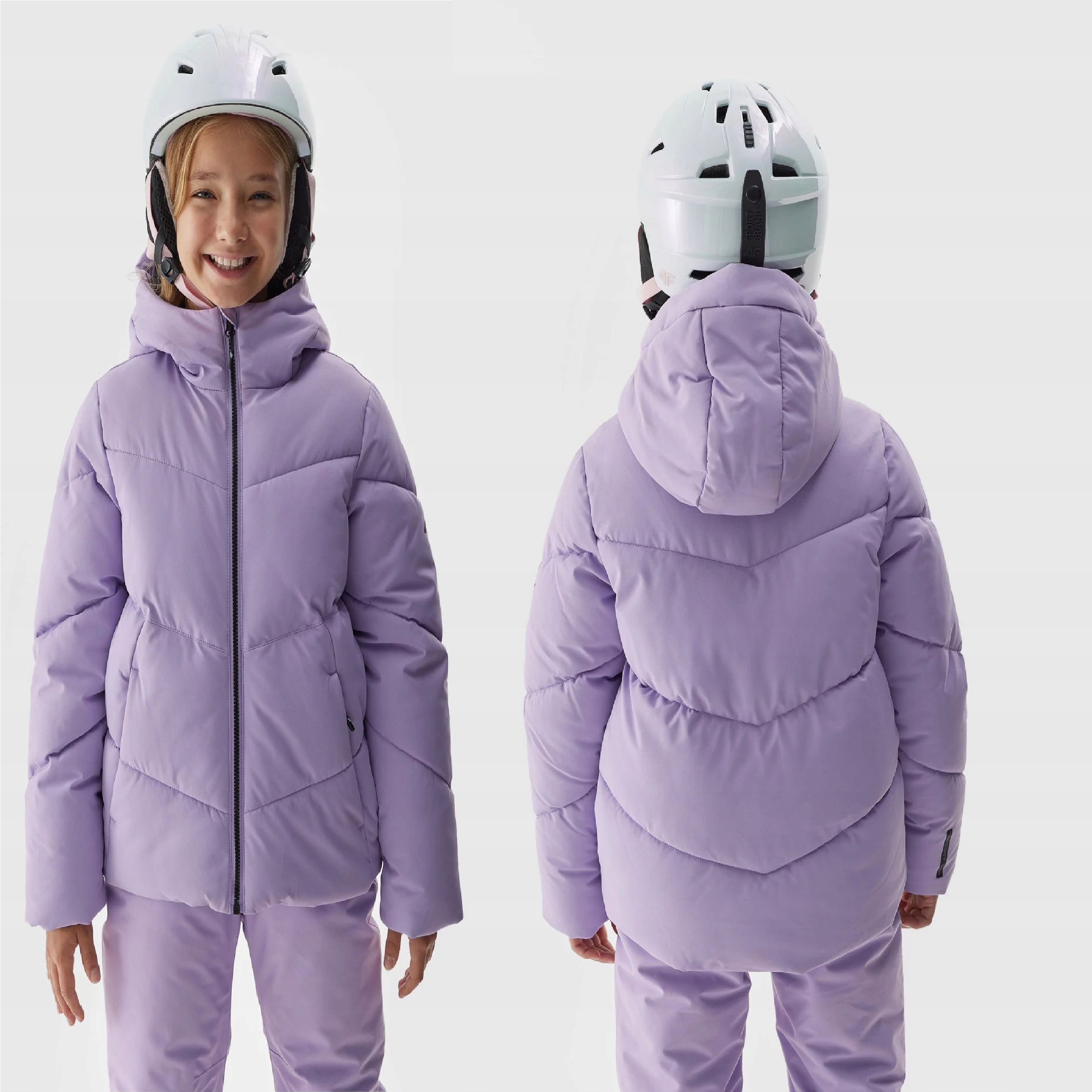 4F KURTKA NARCIARSKA DZIEWCZĘCA DZIECIĘCA ZIMOWA Z KAPTUREM Marka 4F