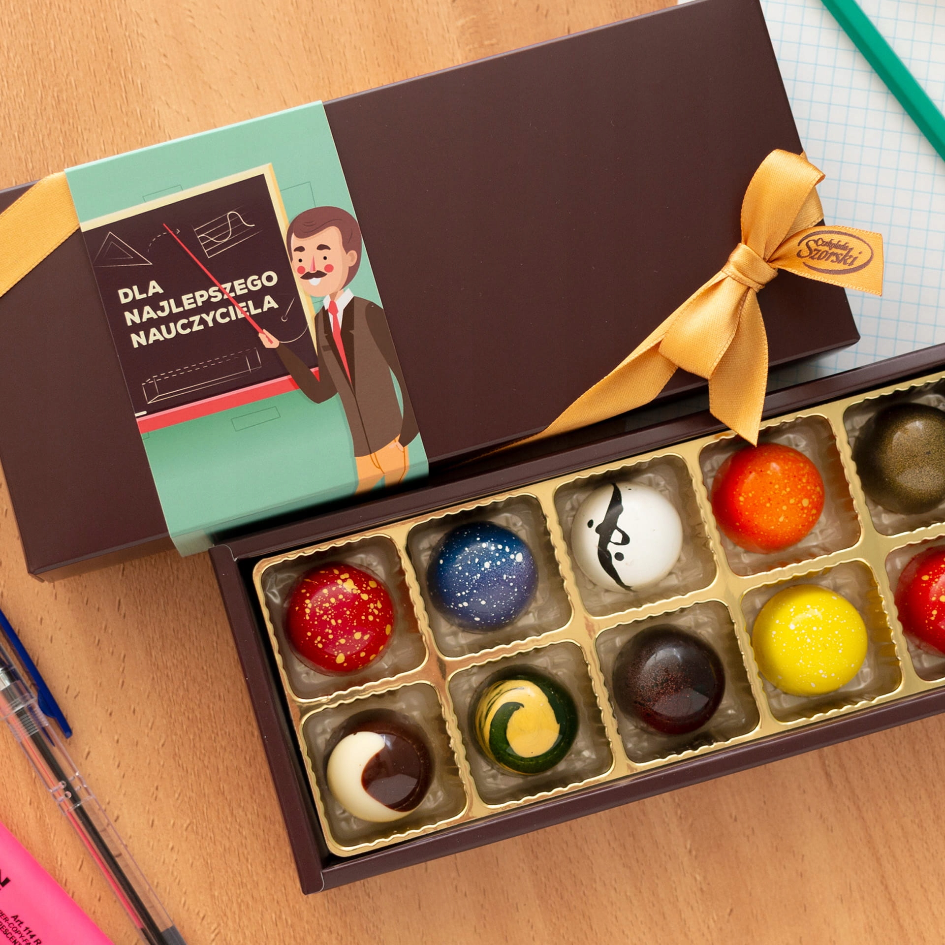 Wyjątkowy upominek dla Nauczyciela 10 czekoladek