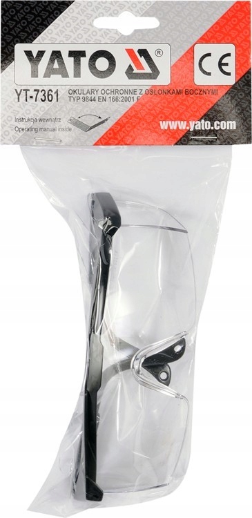OKULARY OCHRONNE PRZECIWODPRYSKOWE GOGLE BHP YATO Rodzaj okulary