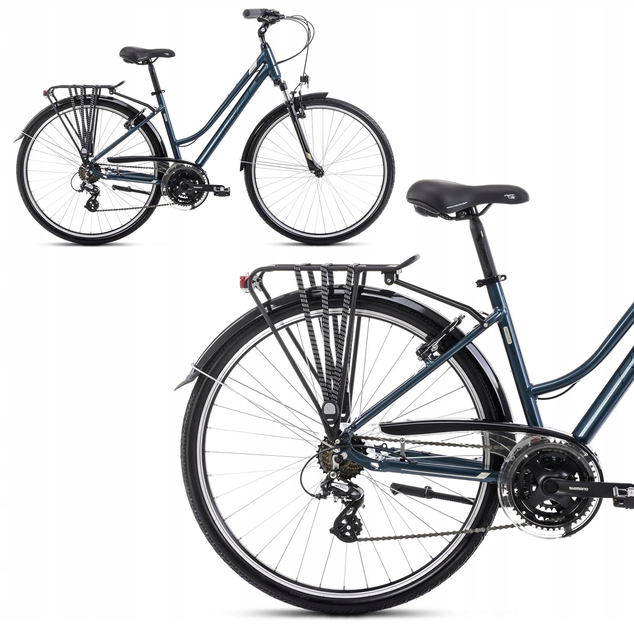 Městské Trekové Kolo 28 Palců Romet Gazela Shimano Polská Výroba