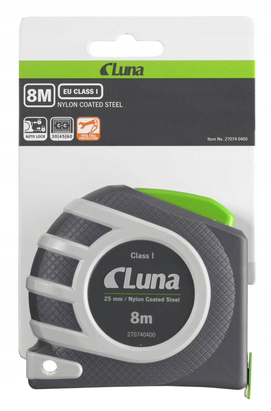 Svinovací metr Auto Lock měřící páska 8 m Luna První třída Eu Class 1