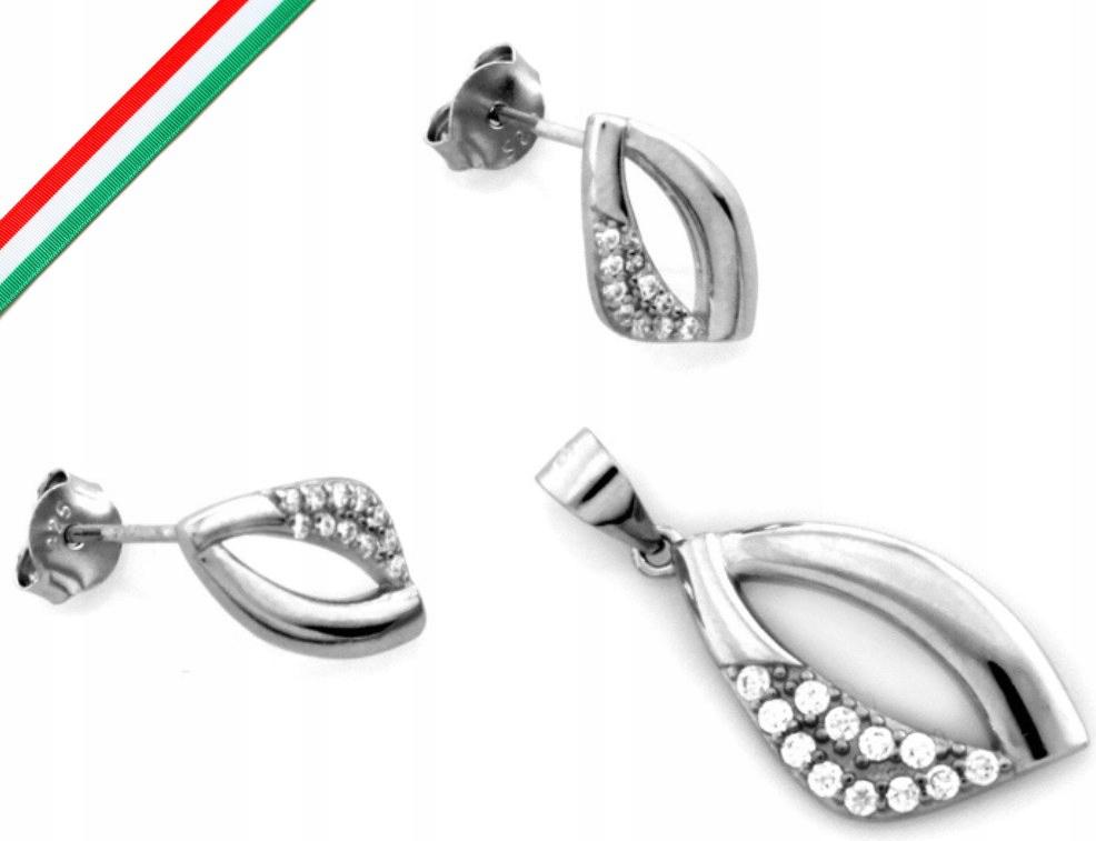 Stříbrný komplet šperků 925 jemný s zirkonem, jedinečný vzor dárek