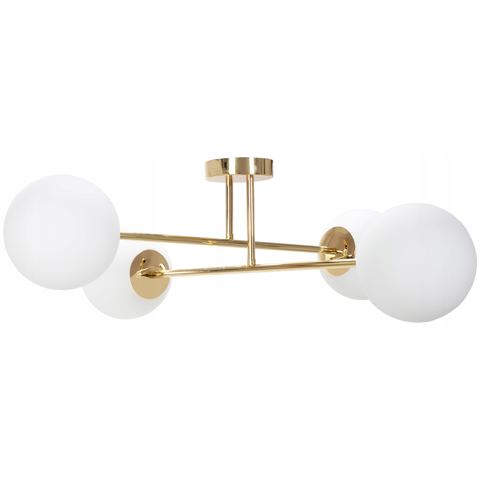 LAMPA SUFITOWA ZŁOTA SZKLANE BIAŁE KULE E27 GOLD Kod producenta OSW-14037