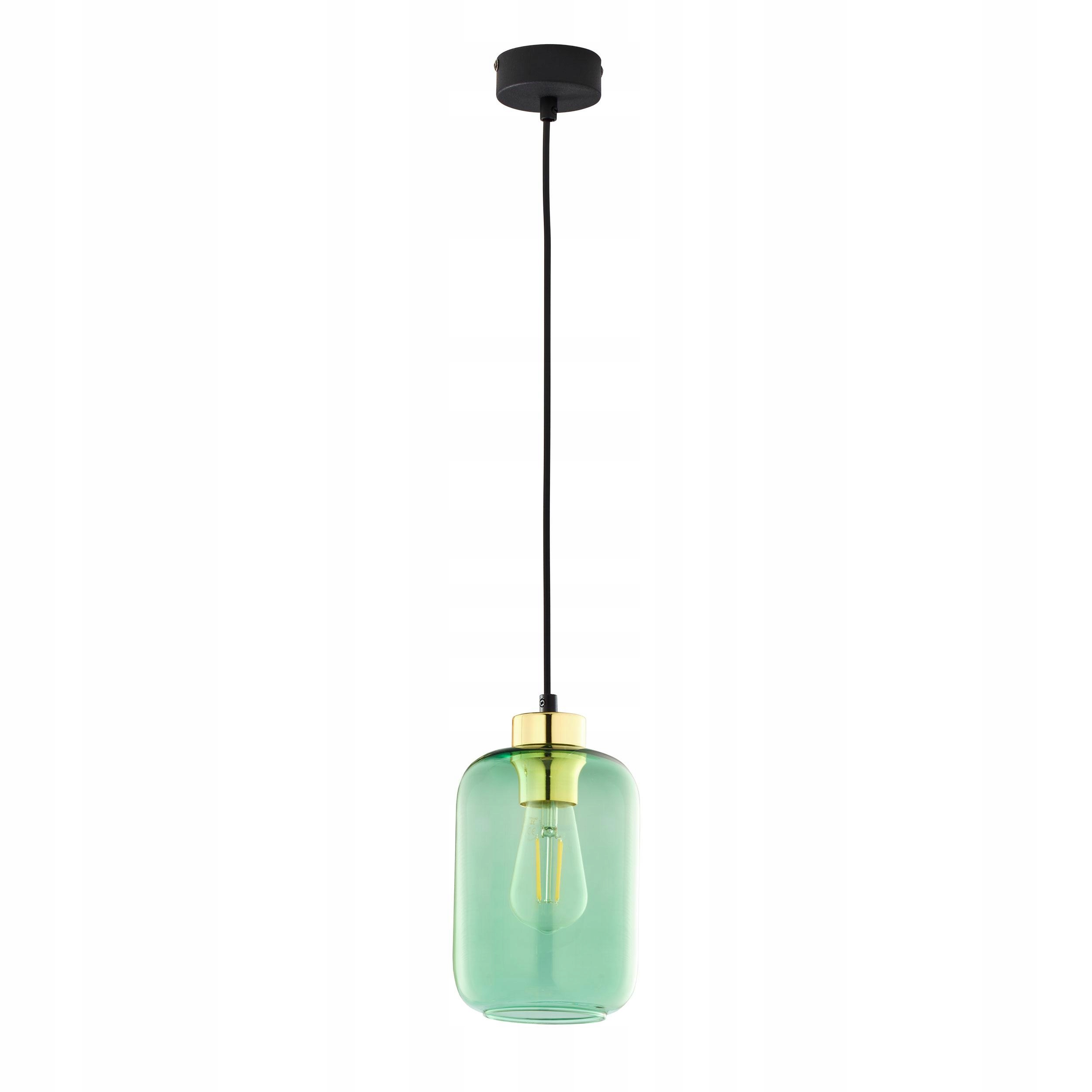 Závěsné svítidlo Marco Černé Zlaté Skleněné Stínidlo1xE27 14cm Stropní Svítidlo Dům