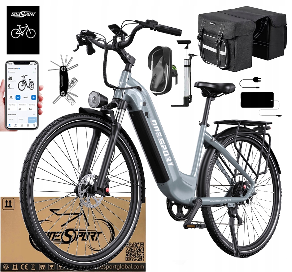 Onesport OT05 Pro Elektrokolo Město 22.5Ah 140km 27,5" +Dárek Pl