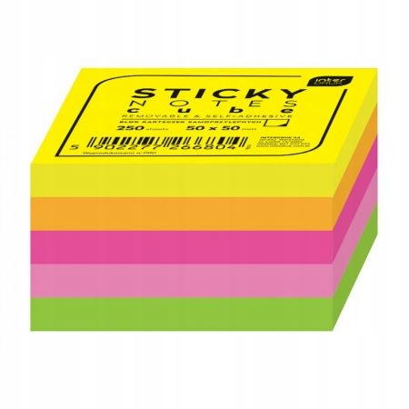 Karteczki Samoprzylepne STICKY NOTES CUBE 50x50 mm