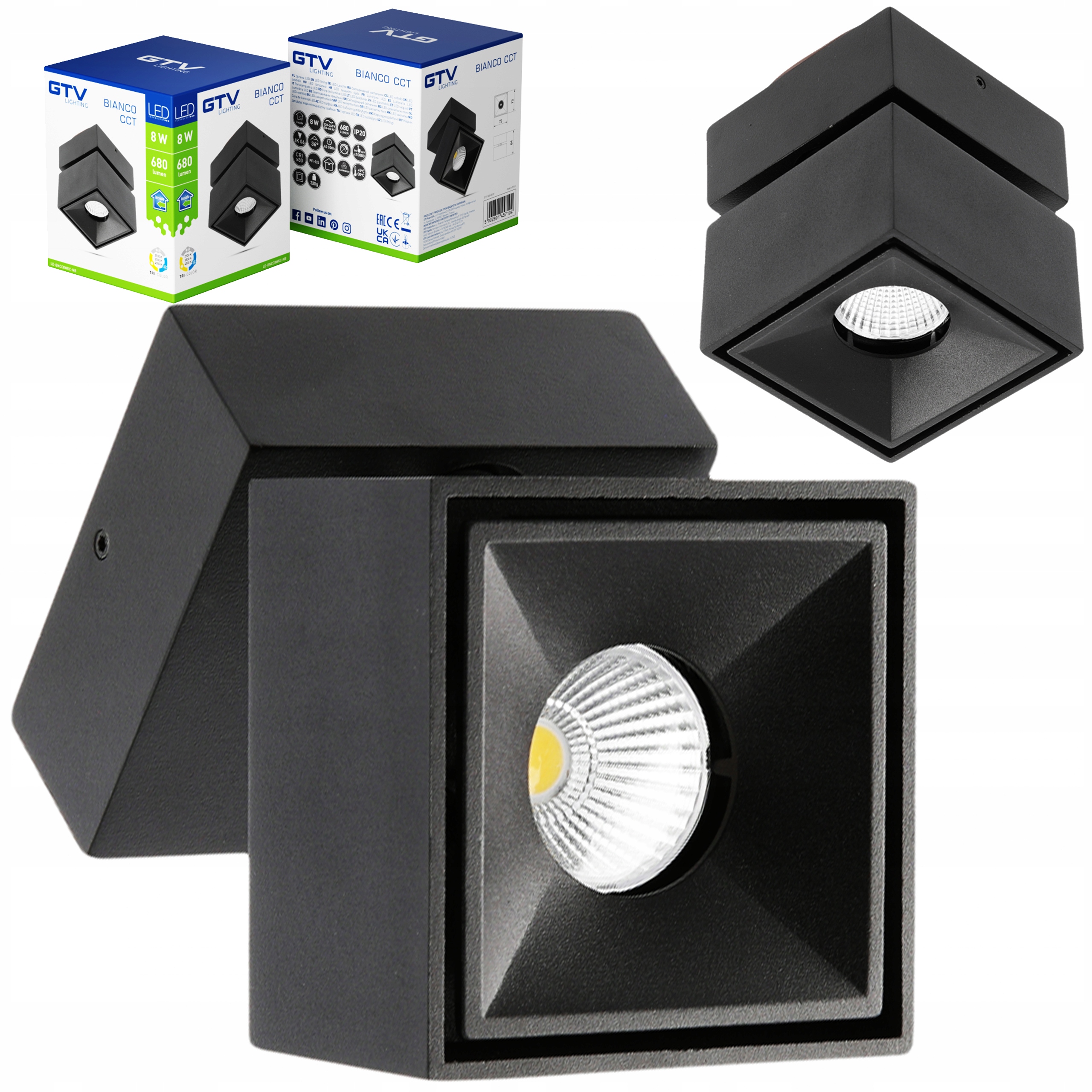 Stropní Nástěnné Led svítidlo Bianco Cct 8W 680lm 2700/3300/4000K