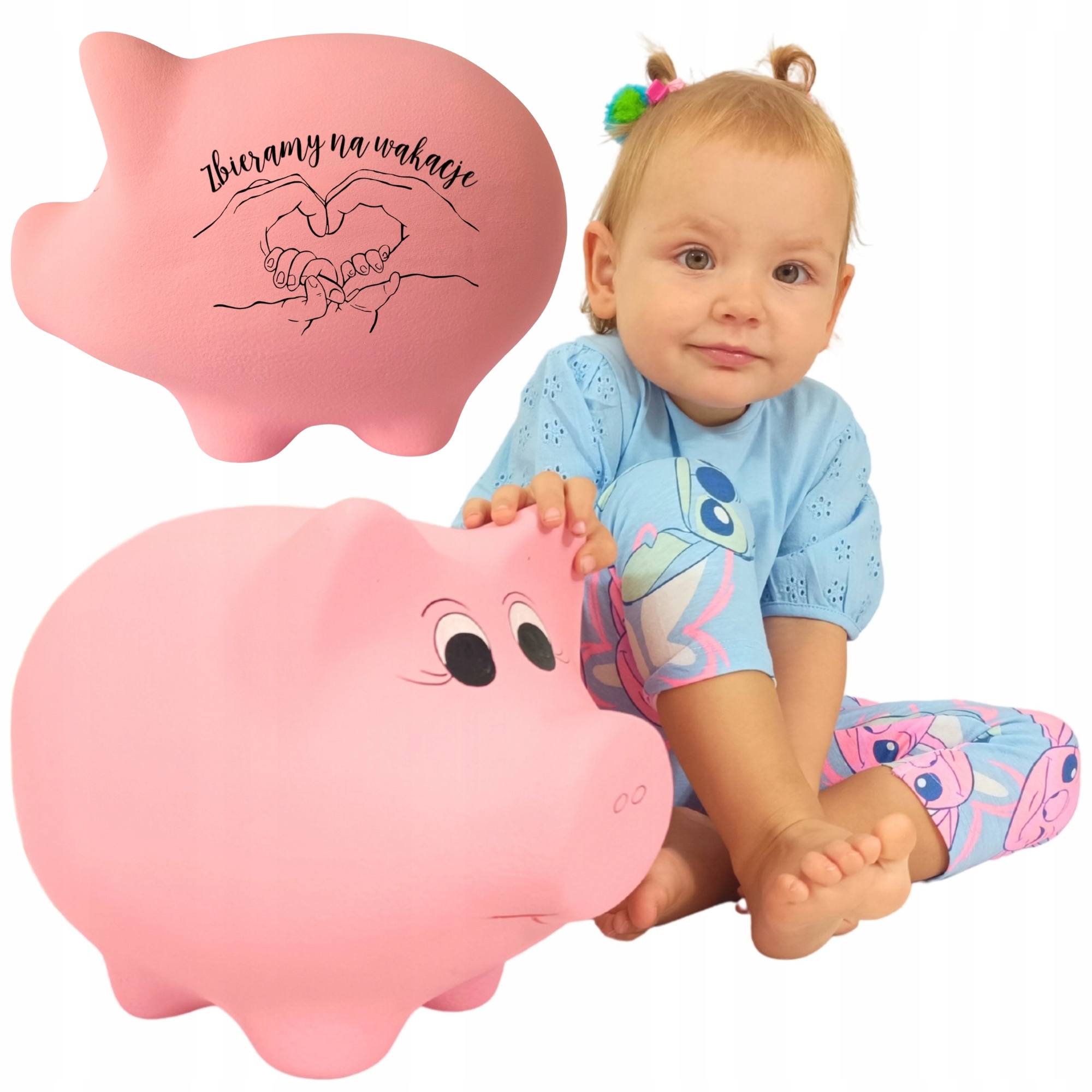 Pokladnička s jménem Prasátko velká a prostorná XXL Keramická k rozbití