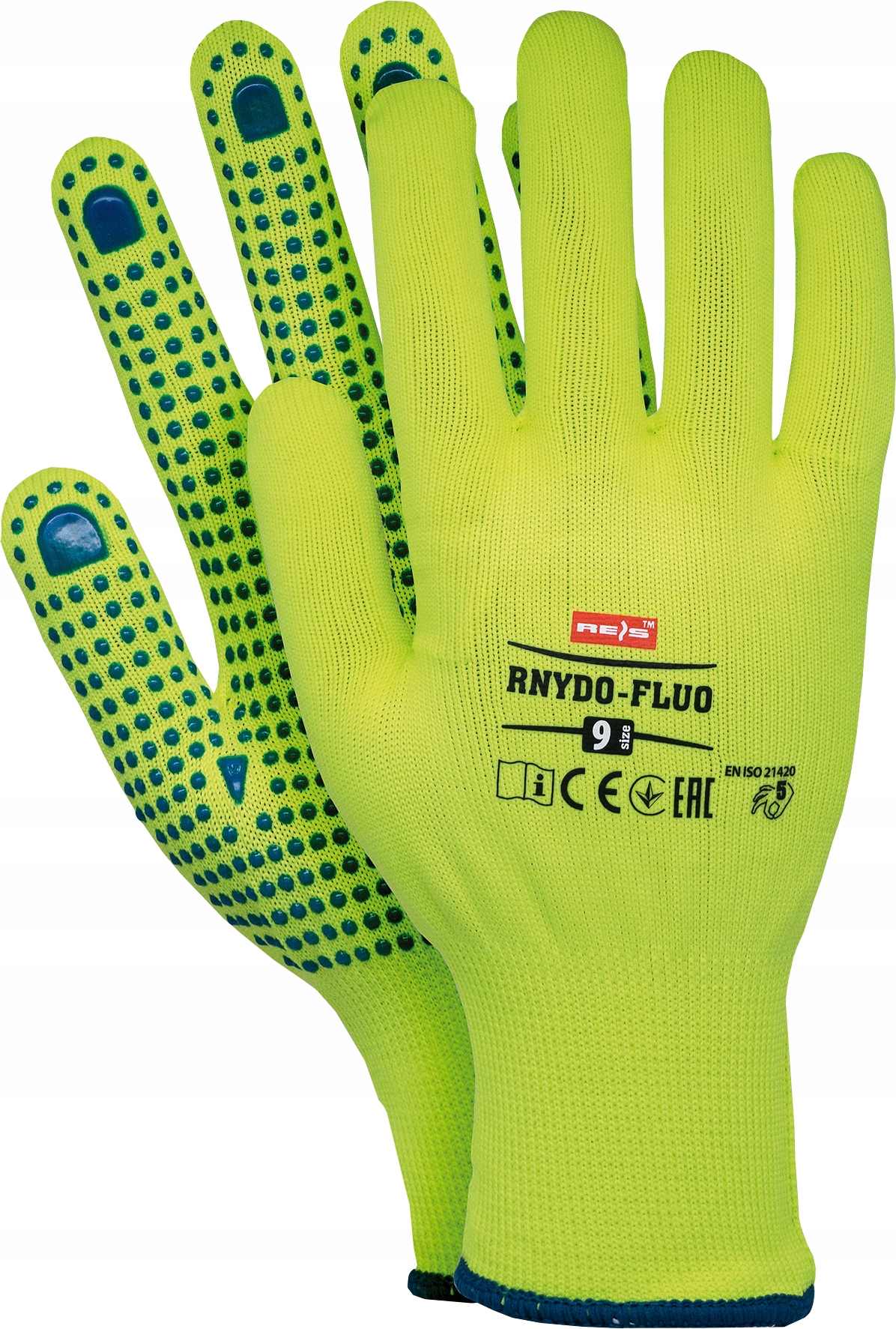 

Rękawice z poliestru nakrapiane Rnydo-fluo SE9