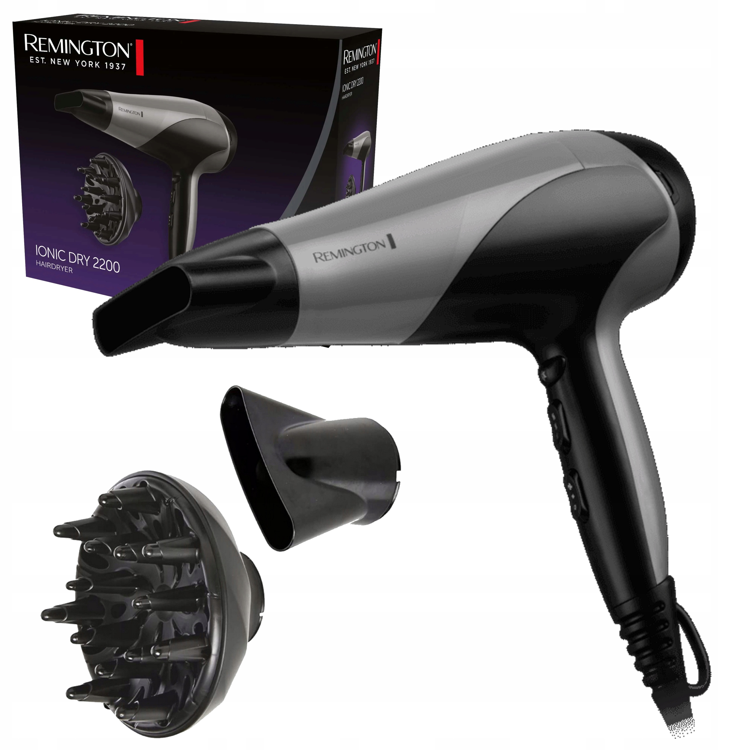 Suszarka Do Włosów Ionic Dry 2200W Jonizacja Zimny Nadmuch Zdrowe Włosy