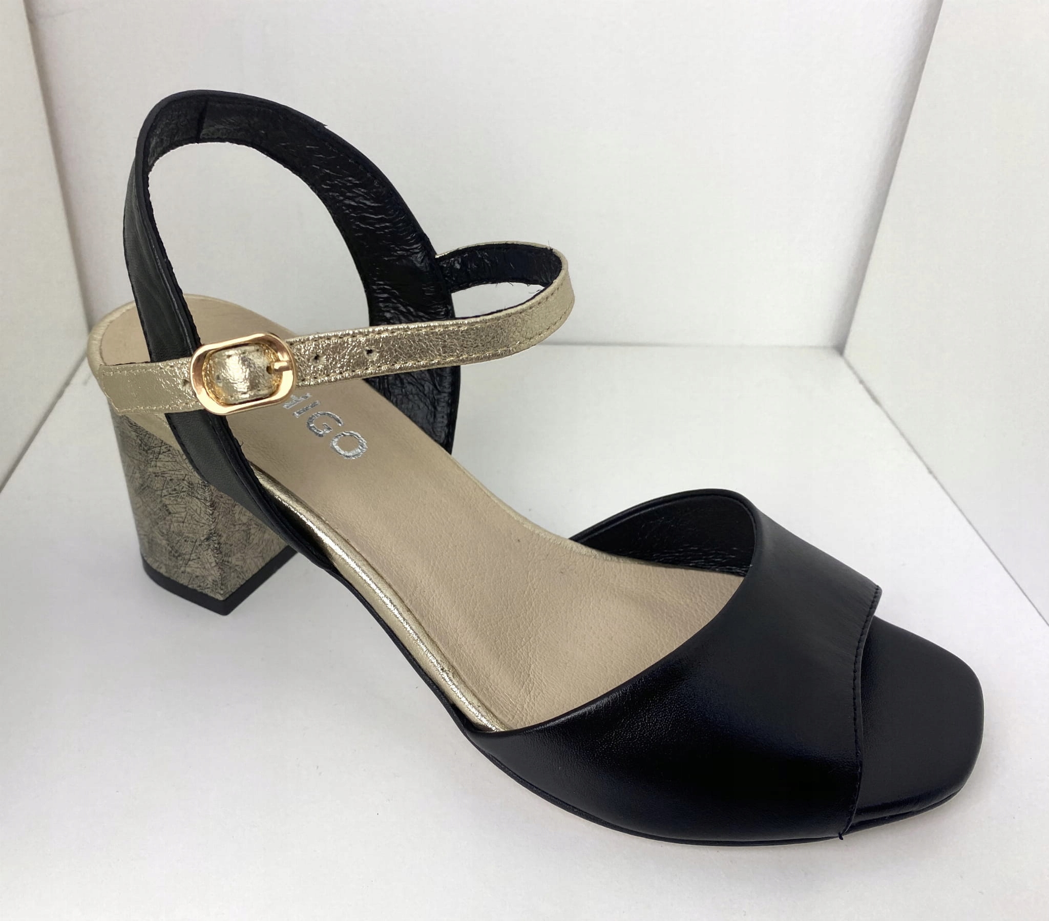 Dámské sandály Higo kožené 2168 Černá 37