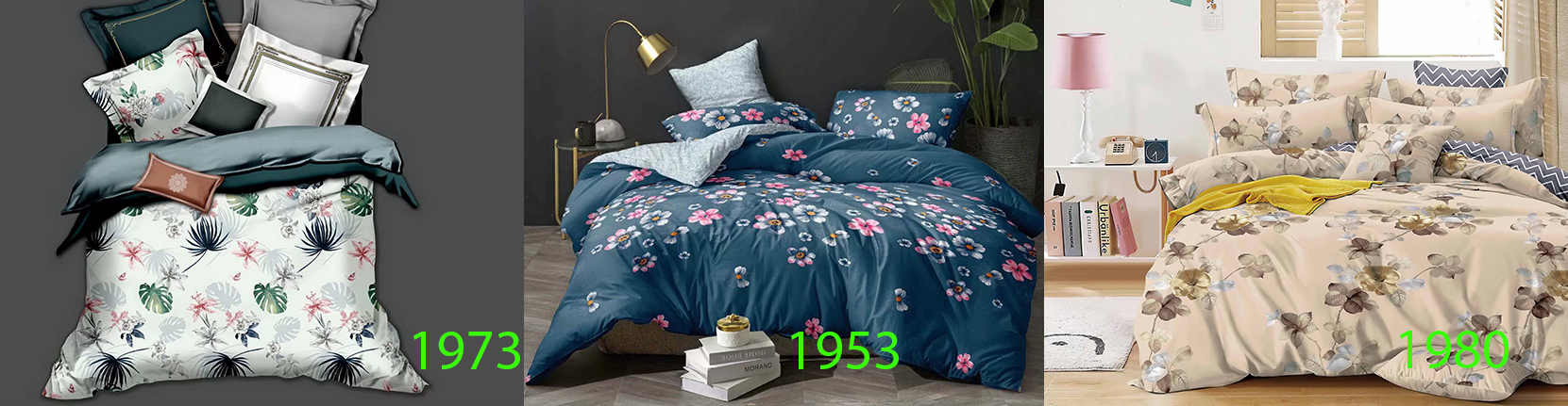 KOMPLET POŚCIELI BAWEŁNA 160x200cm nr 2078 Szerokość poszewki na kołdrę 160 cm