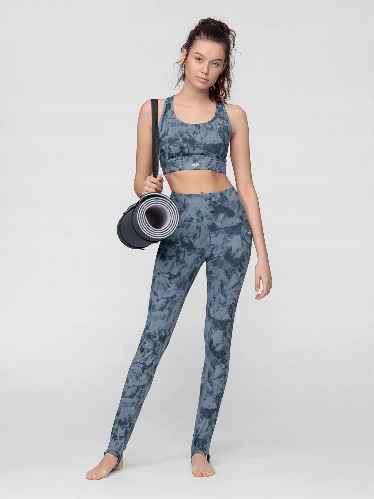 KOMPLET do JOGI ćwiczeń 4F legginsy + top XS Marka 4F