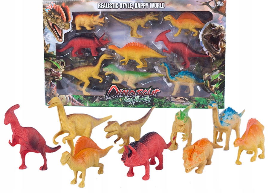 

Dinozaury Figurki 9 Sztuk Gatunki Dinozaurów 3+