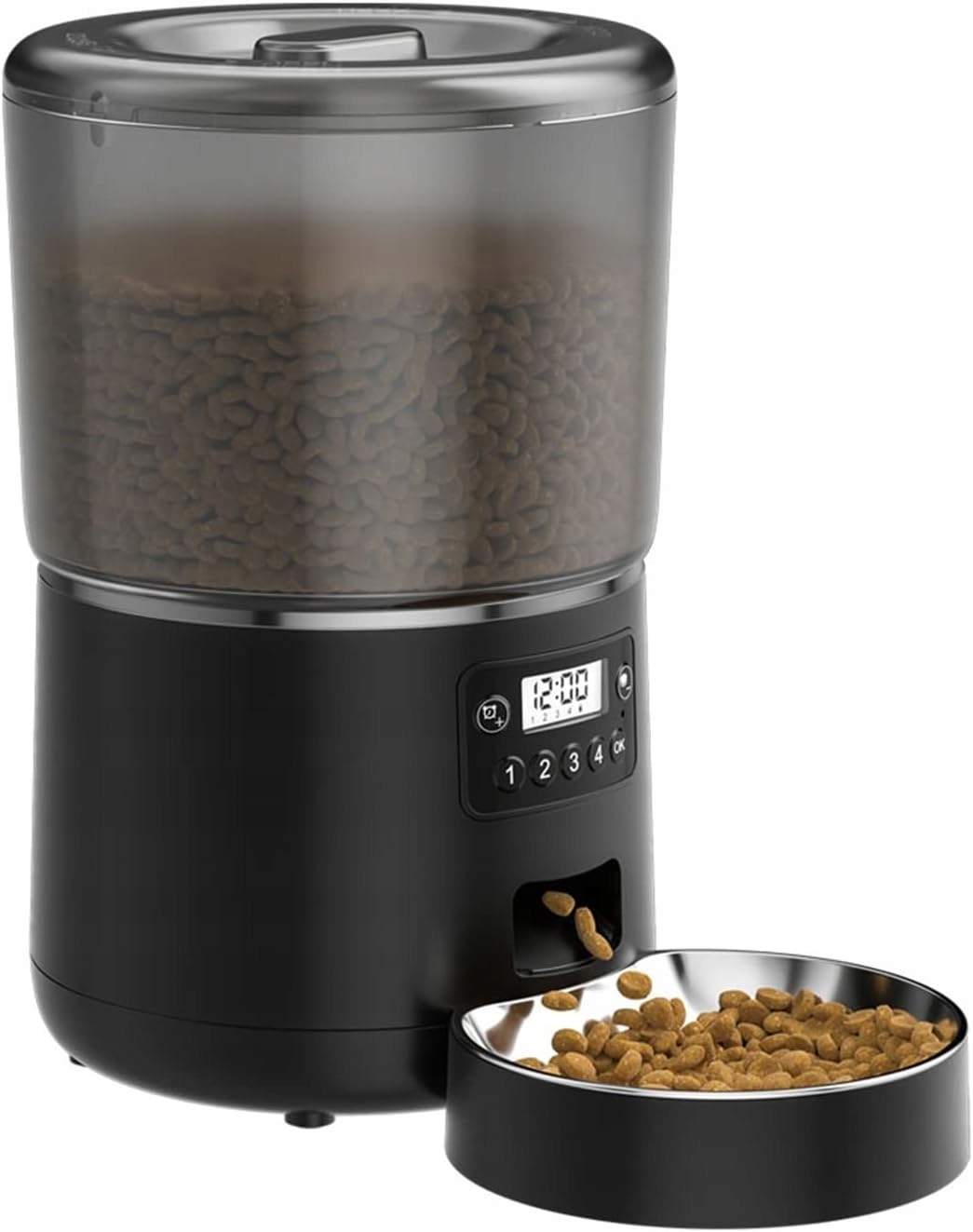 Automatyczny podajnik karmy o pojemności 4 l dla psów oraz kotów