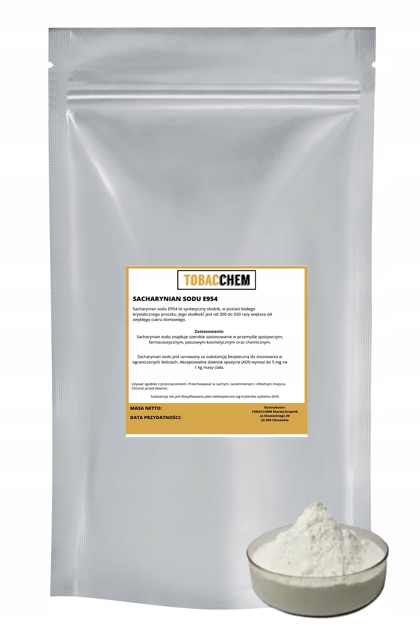 Sacharinát Sodný E954 – Sladidlo bez kalorií, 300–500x sladší než cukr 1 kg