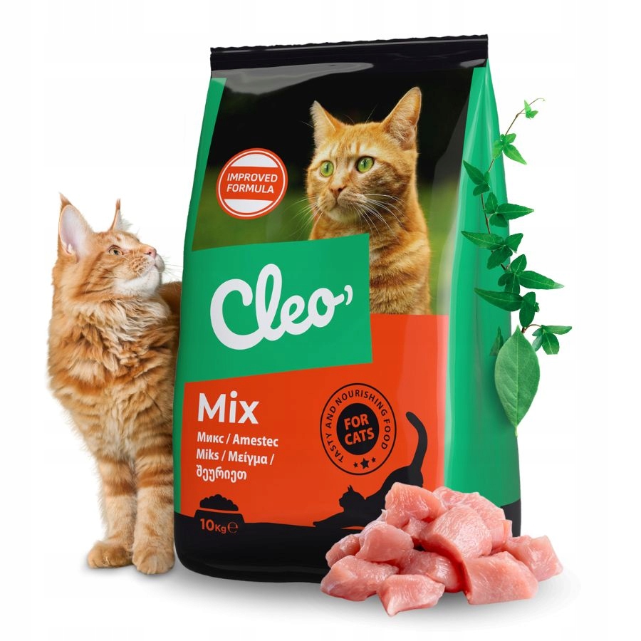 Levně Cleo mix Krmivo pro dospělé kočky Maso Vitamíny 10 kg