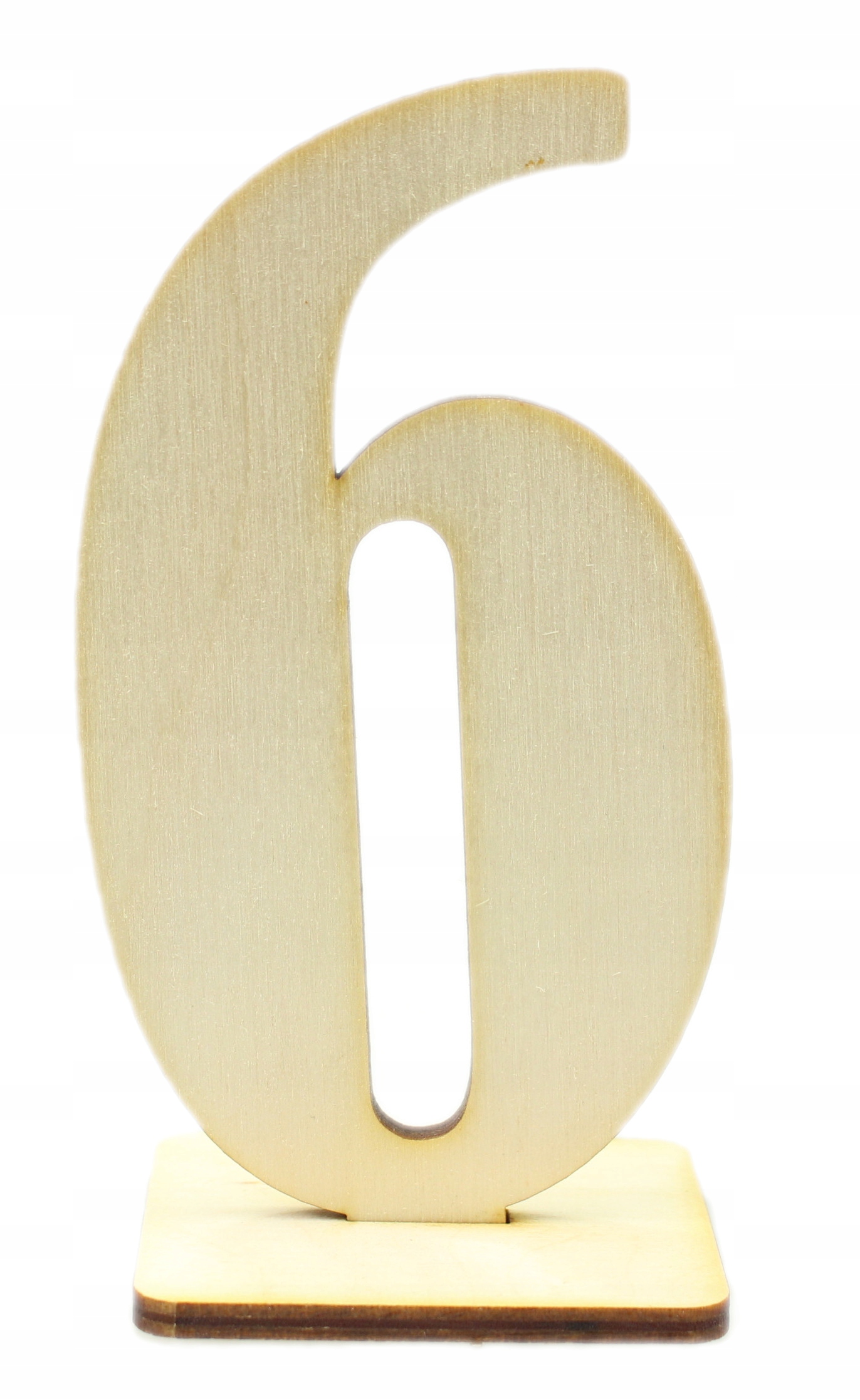 

Numer Na Stół, Cyfra "6" Drewniana, Stol