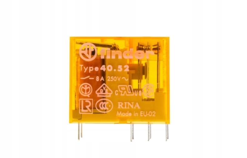 

Przekaźnik 2P 8A 230V Finder 40.52.8.230.0000