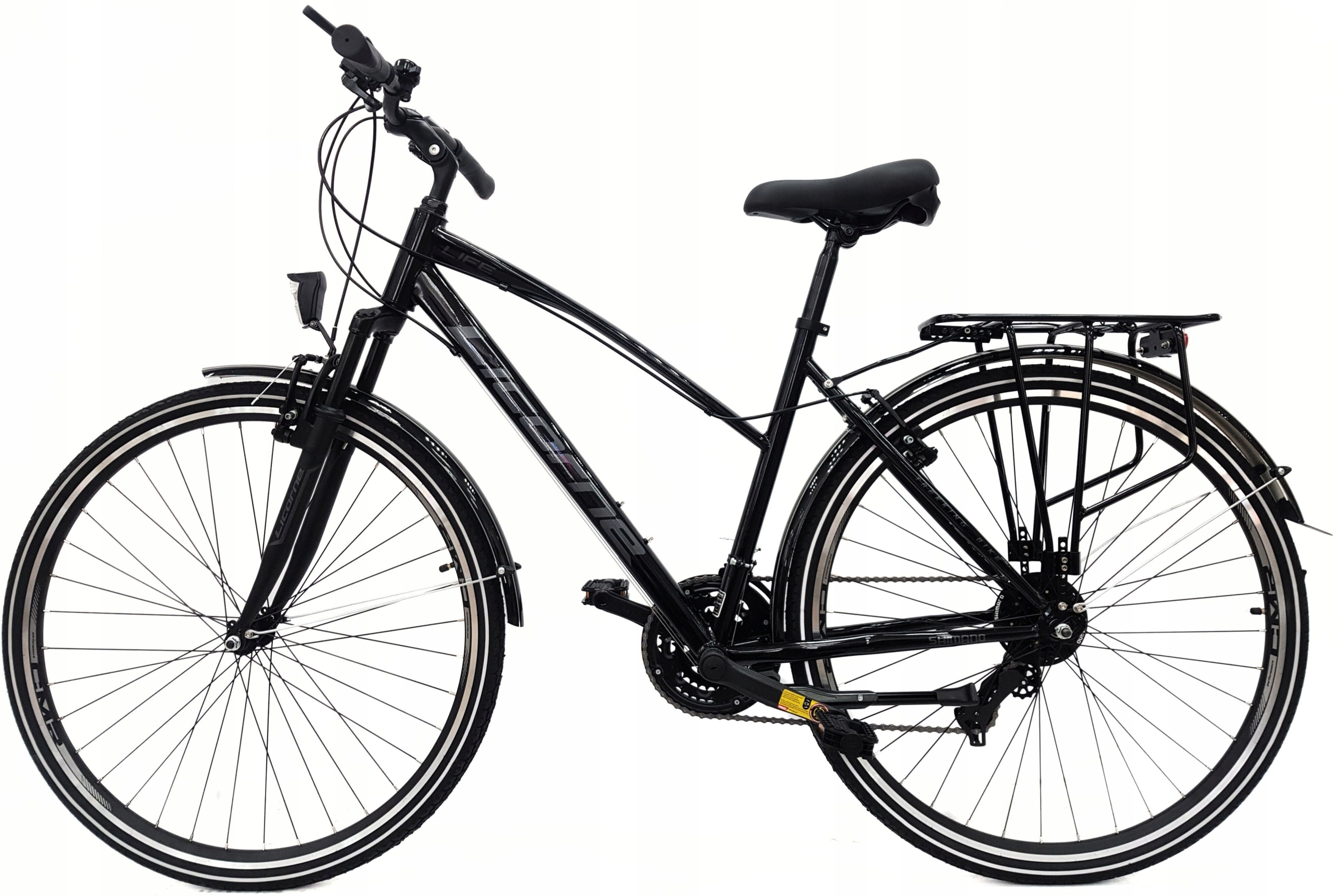 Trekkingowy Damski Rower 28 Światła Bagażnik Błotniki Dzwonek Stopka Cyngle Model Life