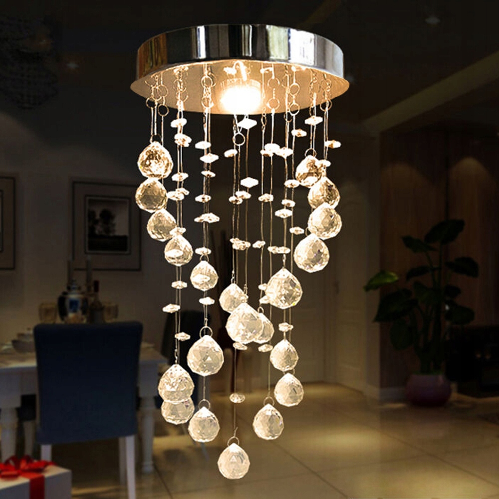 LAMPA KRYSZTAŁOWA SUFITOWA PLAFON CHROM SREBRNY Rodzaj plafon