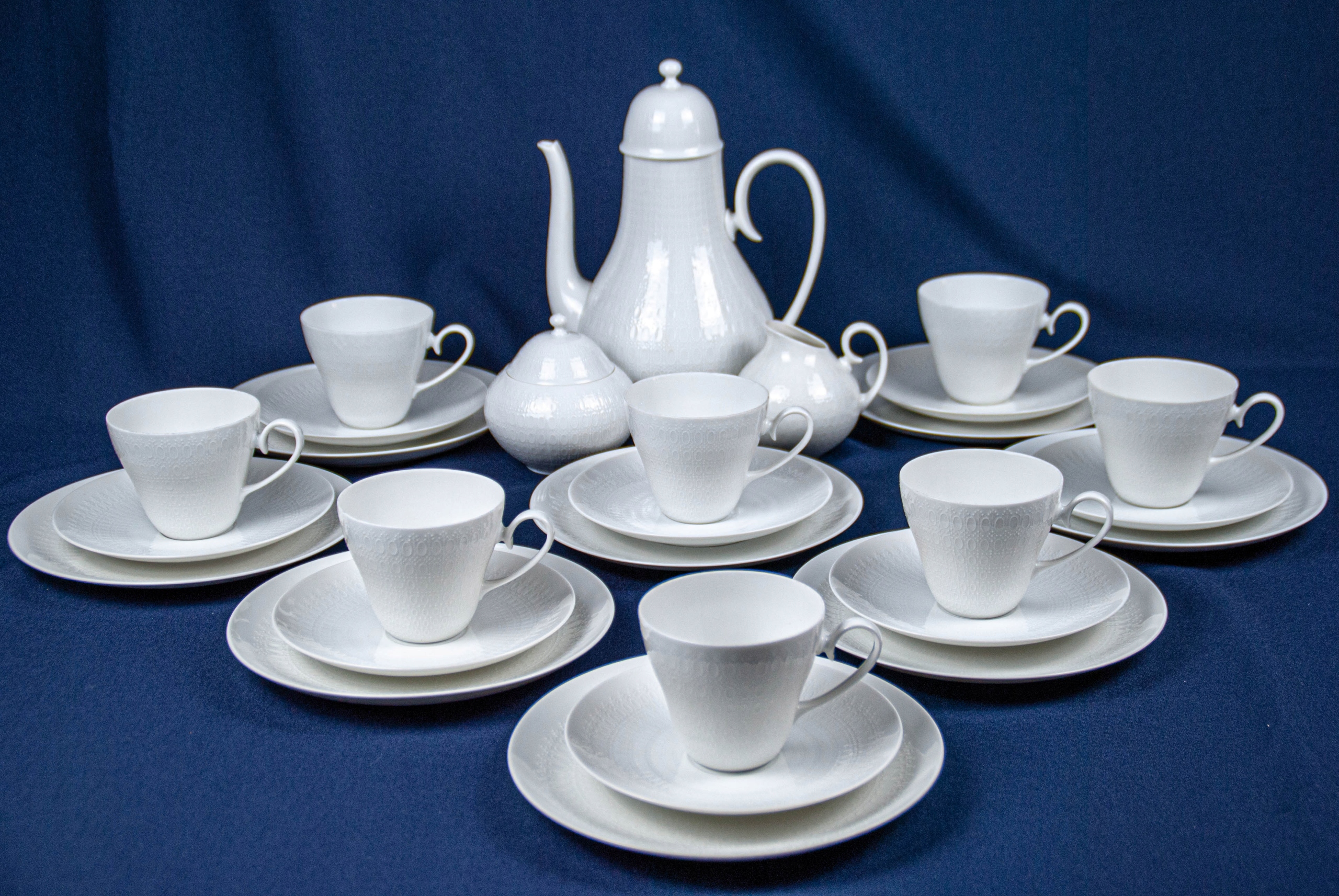 Фарфоровый кофейный набор ROSENTHAL Studio-линии Bjorn Wiinblad (8 человек)